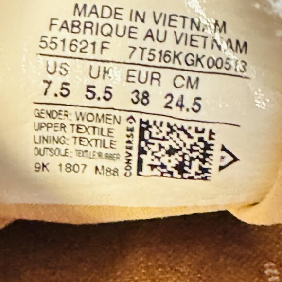 Converse Shoes Womens 7.5 White Chuck Taylor All Star Shoreline Low Top Sneakers - Picture 12 of 13